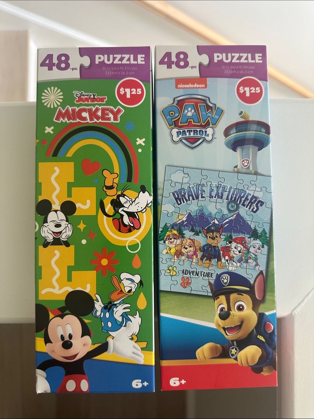 Set of 2 Puzzles - Disney Mickey and Paw Patrol - BNIB/Unopened